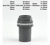 Tuyau en PVC gris avec coude à 90 °,connecteurs directs,débordement d'aquarium épais,raccord de vidange d'entrée et de sortie d'irrigation JoendocGarden,20-50mm - Type Style 2(I D)-25mm(1Pc)