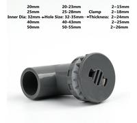 Tuyau en PVC gris avec coude à 90 °,connecteurs directs,débordement d'aquarium épais,raccord de vidange d'entrée et de sortie d'irrigation JoendocGarden,20-50mm - Type Style 3(I D)-50mm(1Pc)