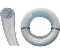 Tuyau en PVC tissé clair Ø13x19mm Rouleau de 50m Tuyau d'air comprimé