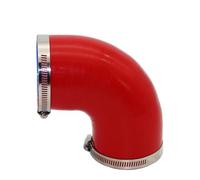 Tuyau en silicone 90 degrés connecteur réducteur tuyau adaptateur bleu noir rouge résistance à la température gel de silice universel(Red,ID 22MM)