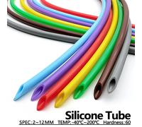 Tuyau en silicone de qualité alimentaire non toxique, flexible, 1M, diamètre intérieur 2mm 3mm 4mm 6mm 8mm 10mm 12mm, coloré, pour brassage maison, transfert d'eau et d'air White Silicone tube
