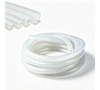 Tuyau en silicone tressé renforcé Ø 10mm 2m tuyau flexible transparent