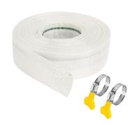 Tuyau en tissu - 10 m x 32 mm - Plat - Tuyau de vidange industriel - Tuyau d'irrigation - Tuyau de pompe avec 2 clips pour plongeurs, bassins d'écoulement, piscine, arrosage du jardin