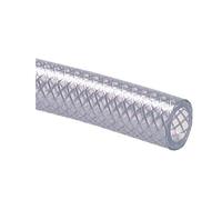 Tuyau en tissu PVC 4 mm (ID) x 10 mm (AD) 25 m Tuyau à air comprimé transparent
