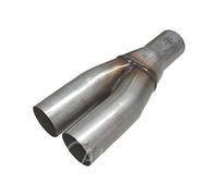 Tuyau en Y en acier inoxydable - Diamètre 76 - 2 x Ø 76 mm - Adaptateur de tuyau d'échappement