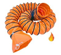 Tuyau evacuation Gaine Flexible PVC pour Ventilateur de Gainage, Conduit HVAC Ignifuge avec Cordon Réglable et Anneau en D pour Suspension Industrielle(10ft/3m,Id(A) 21.6 In/550mm)
