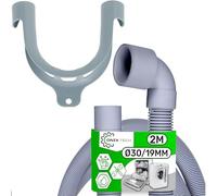 Tuyau Evacuation Lave Vaisselle Universel 2 m Ø 30/19 mm Droit et Angulaire avec le Code Original 49052655 pour Candy 481281718685 pour Whirlpool - Garantie de 5 Ans - ONIX TECH