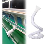 Tuyau Evacuation Seche Linge Conduit D'extraction de Fumées Industrielles avec Buse Ronde, Absorbeur de Fumées Articulé, Bras Collecteur de Conduit Réglable pour Usine(White 7.5cm(3in),100cm(3.3ft))