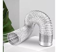 Tuyau Evacuation Seche Linge Tuyau de Ventilation en Feuille D'aluminium pour Sèche-linge, Conduit Flexible D'extraction de Poussière, Conduit D'extraction pour Cuisine(15cm(5.9in),L 300cm(9.8ft))