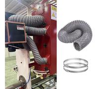 Tuyau Evacuation Seche Linge Tuyau D'évacuation Flexible pour Sèche-linge pour Espaces Restreints, Raccord de Tuyau D'aération en Nylon avec Collier de Serrage, Kit(350mm(13 3/4"),Length-10m(32ft))