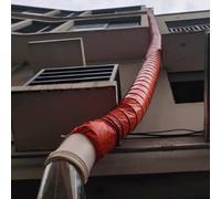 Tuyau evacuation Tuyau Flexible Ventilation Sèche-linge, Conduits D'échappement Robustes Extracteur D'air, Conduit Flexible Commercial Avec Anneau Corde Réglable(L 16ft/5m,ID 24in/600mm)
