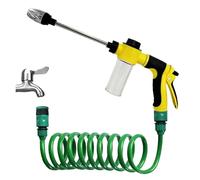 Tuyau extensible à ressort for jardin, pistolet à mousse haute pression for lavage de voiture, tuyau d'irrigation réglable for jardin domestique d'arrosage(1/2''_7.5M)