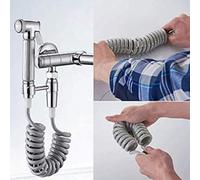 Tuyau extensible pour connecter des sources d'eau à des buses de pulvérisation ou des appareils de douche, optimisé pour une distribution d'eau fluide (gris argenté)
