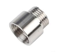 Tuyau Extension Douche Acier Résistant Tuyau Extension Douche | Acier inoxydable massif, joint étanche, filetage profond, ajustement 10-60mm, fini chrome durable(15mm)