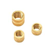 tuyau fileté, Écrous filetés moletés en laiton, à insert encastré, M2, .5, M3, M4, M5, M6, plusieurs tailles(Though Hole,4MM (50PCS)-M5 (OD 7MM))