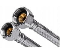 Tuyau flexible 1/2 x 3/8 pouce rallonge - tuyau blindé en acier inoxydable 500 mm - raccord pour robinet