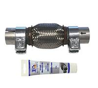 Tuyau flexible 40 x 100 x 200 mm avec colliers et pâte de montage - Montage sans soudure.