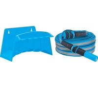 Tuyau flexible AQUACRAFT® 870101, Tuyau textile, plat, kit avec buse et support, L-10 m