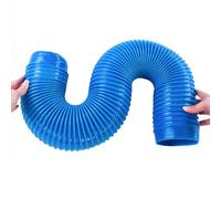 Tuyau flexible bleu en PVC for aspirateur d'atelier (longueur: 90 à 4,8m), for conduits, ventilation et filtration de la poussière(L16.4ft 75mm)