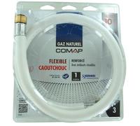 Tuyau flexible - COMAP - 1m - Caoutchouc - Raccordement gaz - Embouts vissables