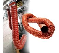 Tuyau flexible de 1 à 12 pouces - Tuyau d'échappement résistant à la chaleur, tuyau d'admission d'air par induction avec colliers et fil d'acier(305mm L8m)