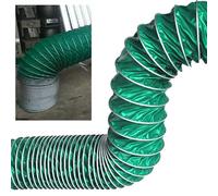 Tuyau flexible de 10 m, conduit CVC ignifuge pour la ventilation, l'échappement, le séchage et le refroidissement, support en acier