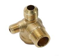 Tuyau flexible de compresseur d'air en acier inoxydable de 280 mm avec clapet anti-retour en laiton pour compresseur sans huile F14 1,5 mm Hex Nut Connexion d'admission