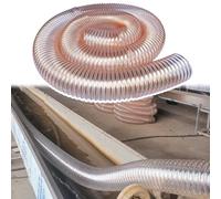 Tuyau flexible de conduit en polyuréthane PU, tuyau collecte fumée transparent 2 à 20 pouces diamètre(Dia-125mm (4.9 Inch))(Dia 325mm (12.8 Inch))