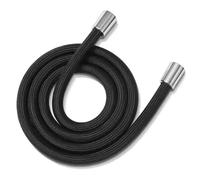 Tuyau Flexible de douche en Nylon 1.5/2M, Tube haute pression Super léger G1/2, tuyau universel, accessoires salle bains pour Toilettes(Black,2M)
