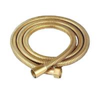 Tuyau flexible de douche long en acier inoxydable doré de 1,5/2 m, 1 pièce, rallonge de tuyau de plomberie, tube de traction, accessoires de salle de bain(Length 2m)