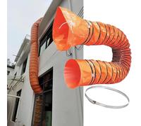 Tuyau flexible de ventilation extensible pour ventilateurs d'échappement, conduit en PVC pour usage industriel, compatible avec les épurateurs d'air, collier de serrage inclus
