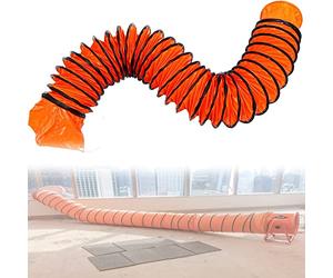 Tuyau flexible de ventilation, Tuyau de conduit Flexible, crochet en S, Support en acier, Ventilation industrielle, transfert d'air, 15-60cm(10m,45CM)
