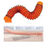 Tuyau flexible de ventilation, Tuyau flexible en PVC avec crochet en S, Support en acier Orange 15-60CM 5M 10M(5m,15CM)