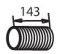 Tuyau flexible, échappement DINEX 81728