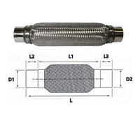 Tuyau flexible en acier inoxydable pour raccord d'échappement diamètre 35 <=>...