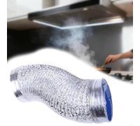 Tuyau flexible en aluminium pour ventilation de sèche-linge - Étanche - Disponible en 0,9 m, 1,5 m, 2 m, 3 m, 4 m, 4,9 m, 6,1 m
