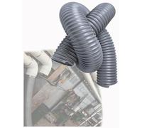 Tuyau Flexible en fil d'acier gris PVC de longueur 400cm/157,5 pouces, conduit de Ventilation industriel, tuyau de collecte de poussière for le travail du bois(8x400cm/3.15x157.5in)