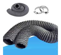 Tuyau flexible en nylon HVAC pour grille d'aération de sécheuse - Indéchirable et résistant au feu - Longueur 8 m - Idéal pour les solutions d'échappement et de ventilation de garage