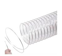Tuyau flexible en polyuréthane transparent industriel avec fil d'acier revêtu de cuivre, diamètre intérieur 100-200 mm, longueur 1000 mm, 1 m