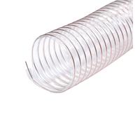Tuyau flexible en PU, Tuyau flexible en polyuréthane avec fil de cuivre, 1 mètre, transparent, épaisseur de paroi de 0,93 mm, diamètre intérieur de 140 à 165 mm(Inner diameter:140mm)