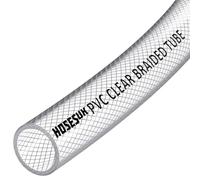 Tuyau flexible en PVC transparent renforcé pour air, eau, huile, gaz, nourriture 16 mm x 10 m