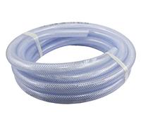 Tuyau flexible en PVC transparent tressé haute pression résistant aux UV et aux produits chimiques 3 m x 1,27 cm