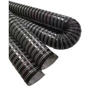 Tuyau flexible en silicone, tube de ventilation de 20 à 250 mm, tuyau d'aération haute température for admission, évacuation et ventilation de sécheuse(Black,70MM-4M)