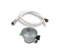 KEMPER - Pack tuyau gaz flexible 2 m + Détendeur Butane à clipser Quick-On Valve Diam 27mm Avec Sécurité stop gaz
