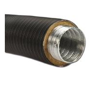 Tuyau flexible isolé de 0,75 m avec un diamètre de 125 mm noir