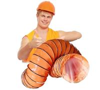 Tuyau Flexible isolé en PVC de 2 m, 3 m, 5 m ou 10 m pour Ventilateur d'extraction de Salle de Bain, de -20 à 180 °F, Tuyau d'admission d'air fileté, Conduit d'air intérieur/extéri