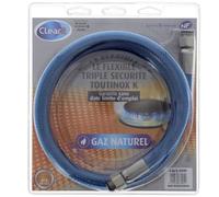 Tuyau flexible pour gaz naturel triple sécurité Vissinox à embouts mécaniques - 1,5 m