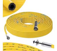 Tuyau flexible pour nettoyeur haute pression - Kärcher 11mm mâle remplacement JAUNE - 25 m 250 bar DN6 Profi M22 x 1,5 tuyau haute pression compatible avec Kärcher HD HDS - 11 mm mâle