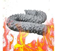 Tuyau flexible résistant aux hautes températures for climatisation et ventilation, en fibre de verre robuste avec collier de serrage en fer(L6mx150mm)