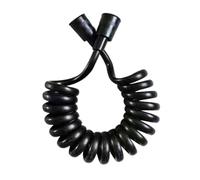 Tuyau flexible rétractable à ressort de 1,5/2/3/5 mètres for pommeau de douche, toilettes, bidet, tuyau d'eau, plomberie, robinet de bain, tuyau en spirale(Black,150cm)
